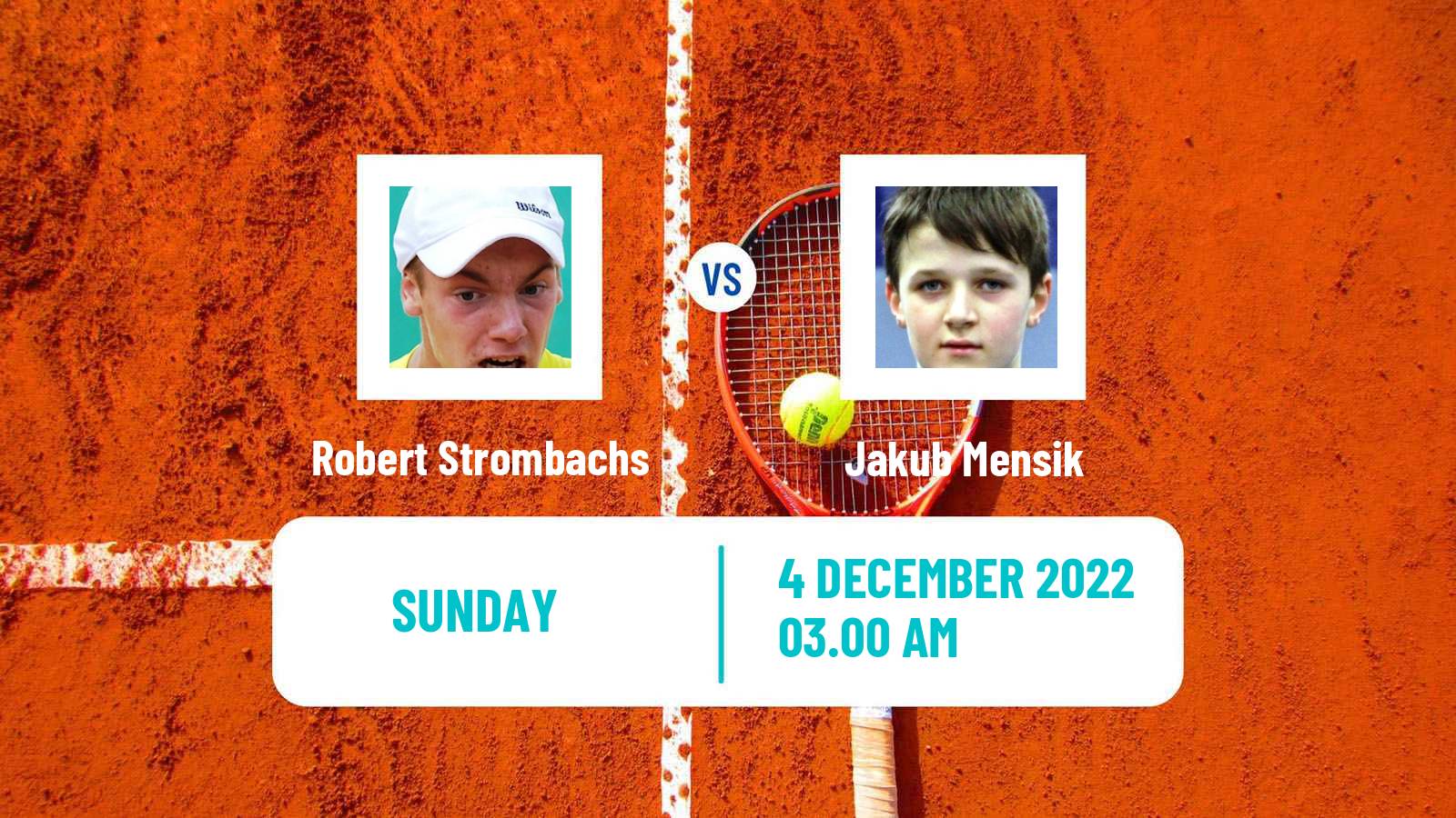 Tennis ITF Tournaments Robert Strombachs - Jakub Mensik