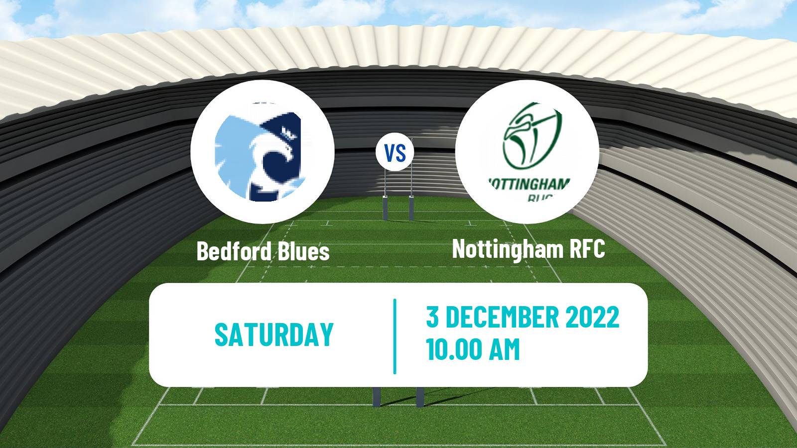 Rugby union English Championship Rugby Bedford Blues - Nottingham RFC