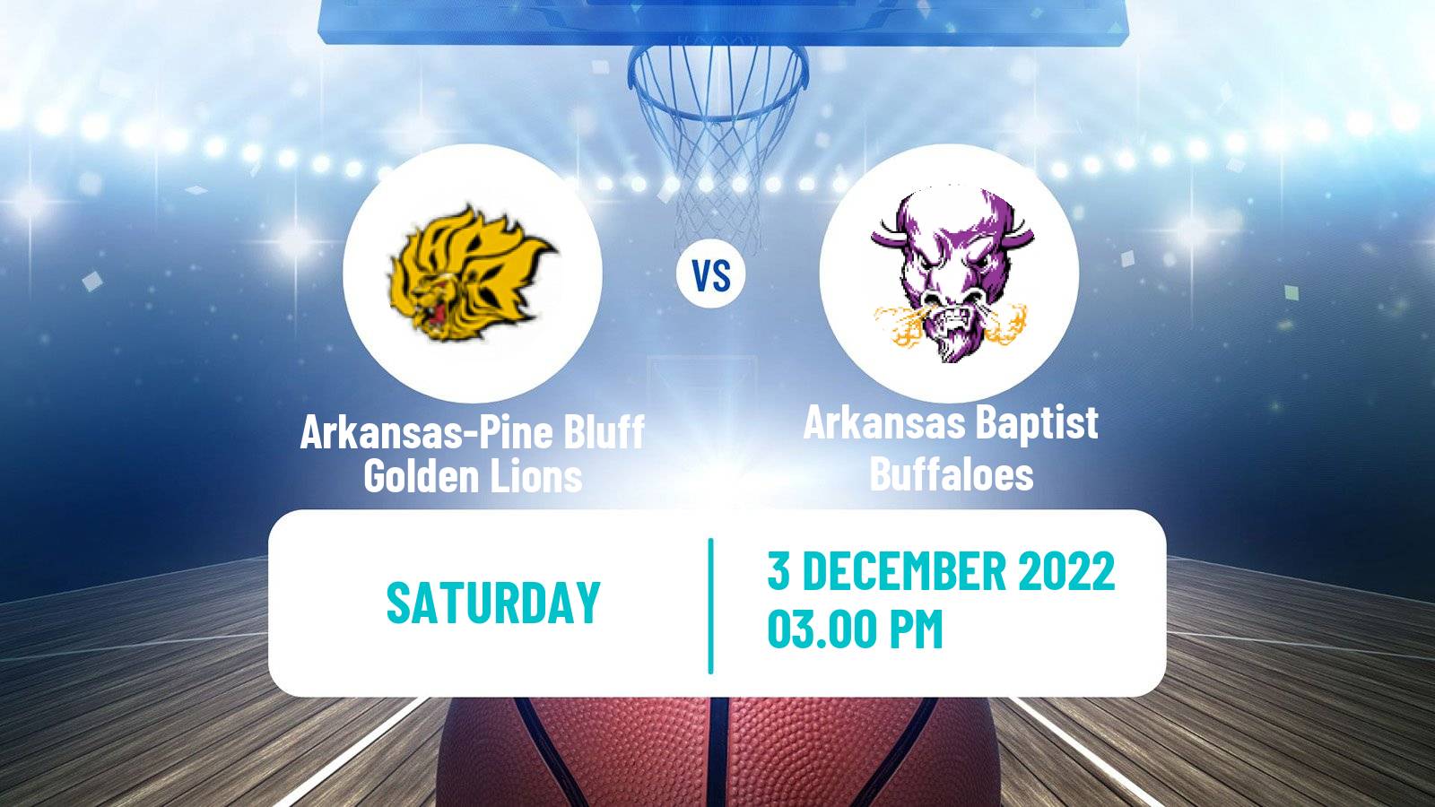 Basketball NCAA College Basketball Arkansas-Pine Bluff Golden Lions - Arkansas Baptist Buffaloes