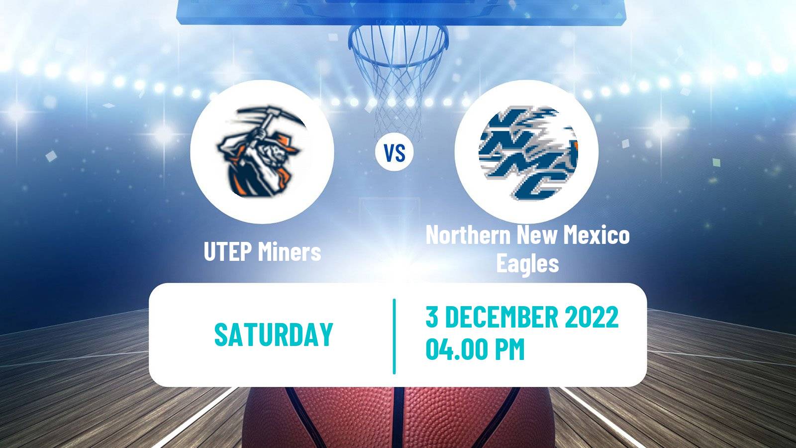 Basketball NCAA College Basketball UTEP Miners - Northern New Mexico Eagles