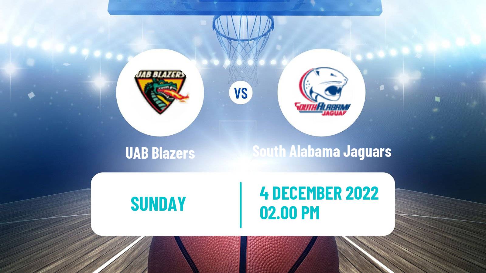 Basketball NCAA College Basketball UAB Blazers - South Alabama Jaguars