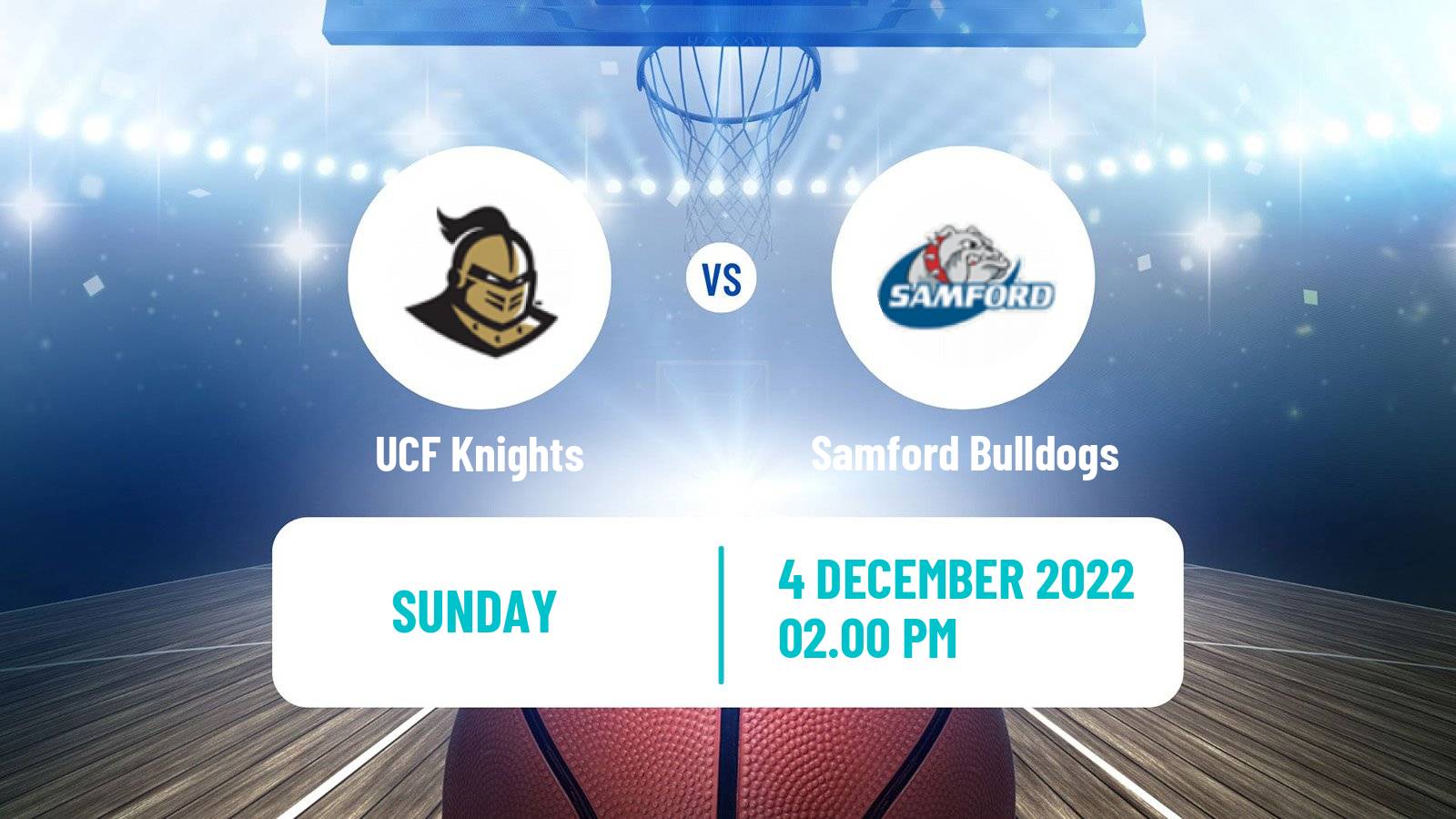 Basketball NCAA College Basketball UCF Knights - Samford Bulldogs