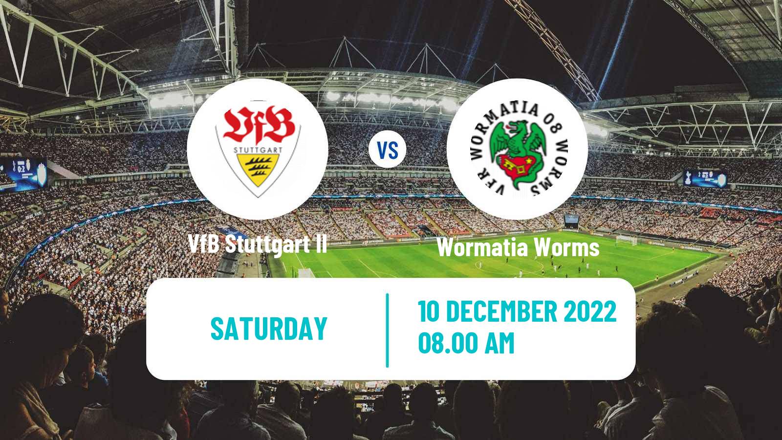 Soccer German Regionalliga Sudwest VfB Stuttgart II - Wormatia Worms
