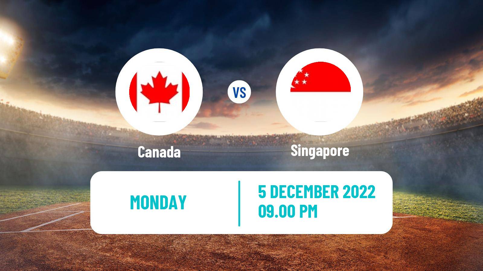 Cricket CWC Challenge League Cricket Canada - Singapore