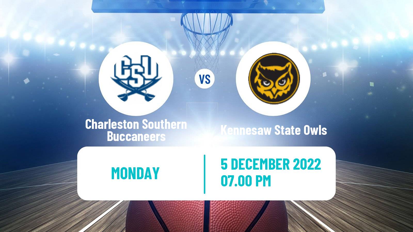 Basketball NCAA College Basketball Charleston Southern Buccaneers - Kennesaw State Owls