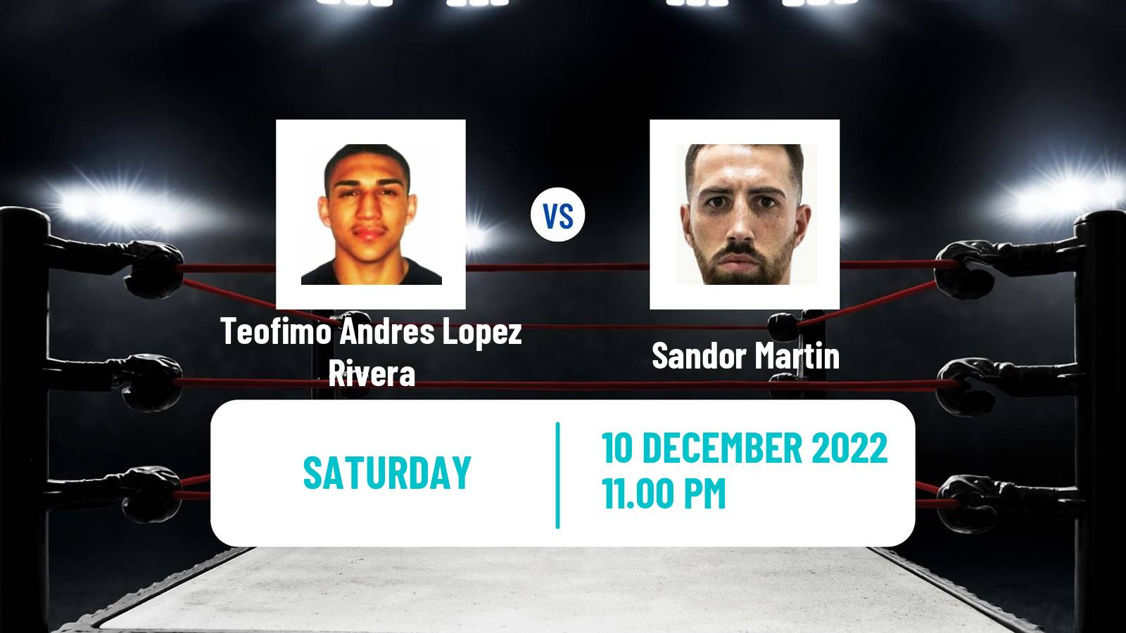 Boxing Boxing Teofimo Andres Lopez Rivera - Sandor Martin