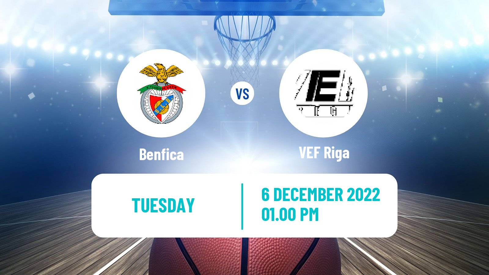 Basketball Champions League Basketball Benfica - VEF Riga