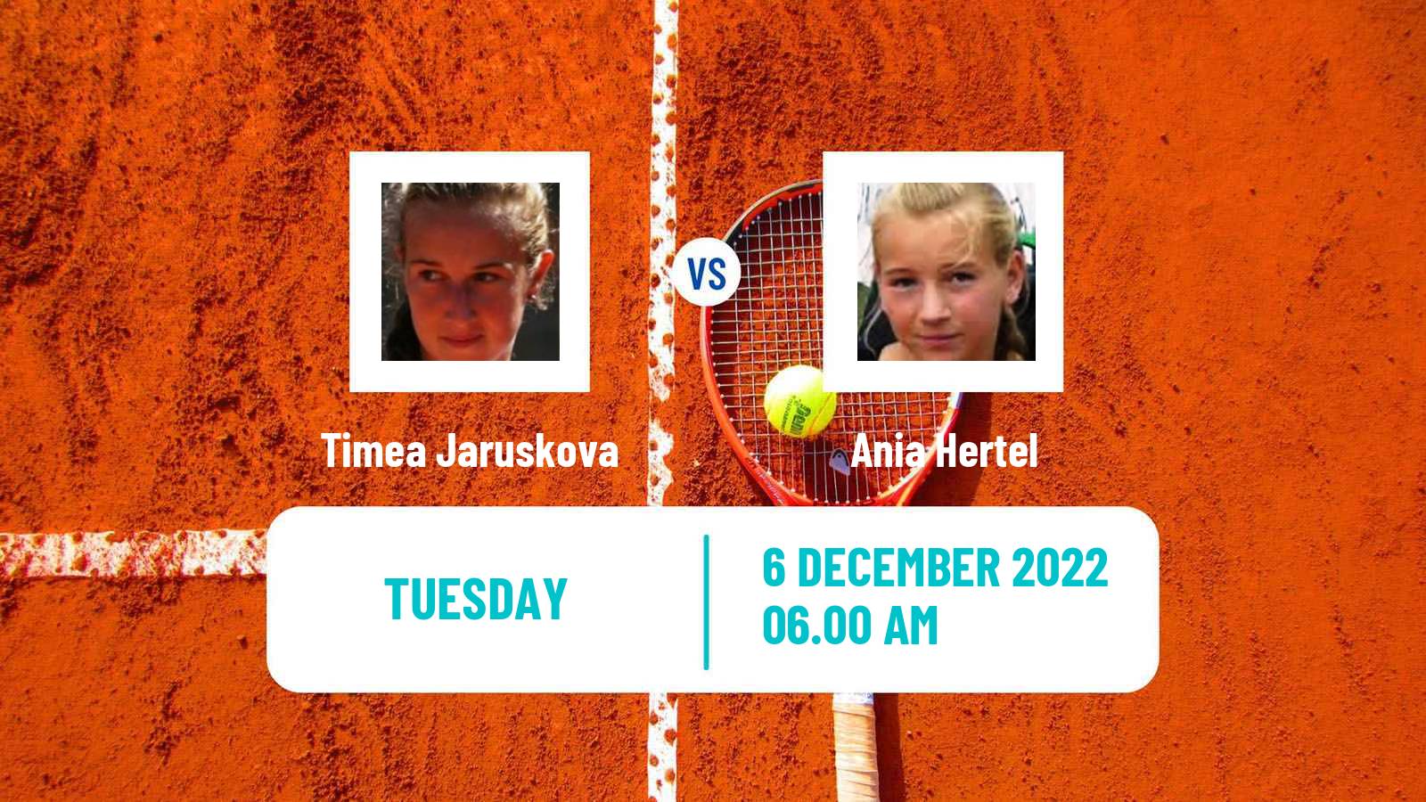 Tennis ITF Tournaments Timea Jaruskova - Ania Hertel