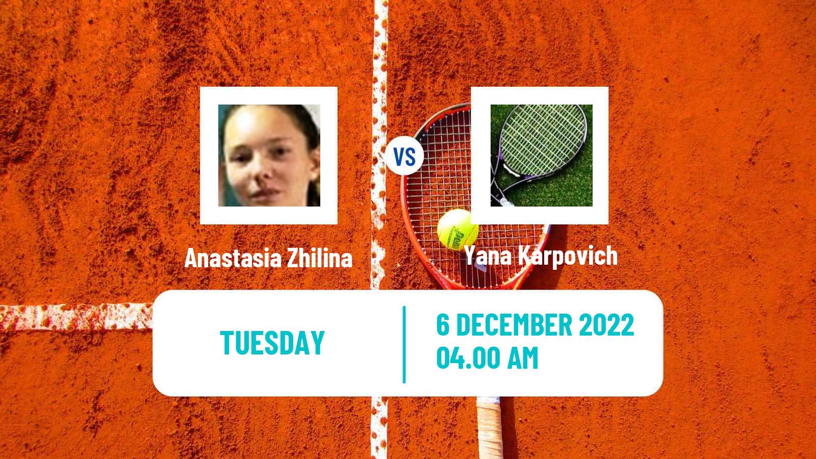 Tennis ITF Tournaments Anastasia Zhilina - Yana Karpovich