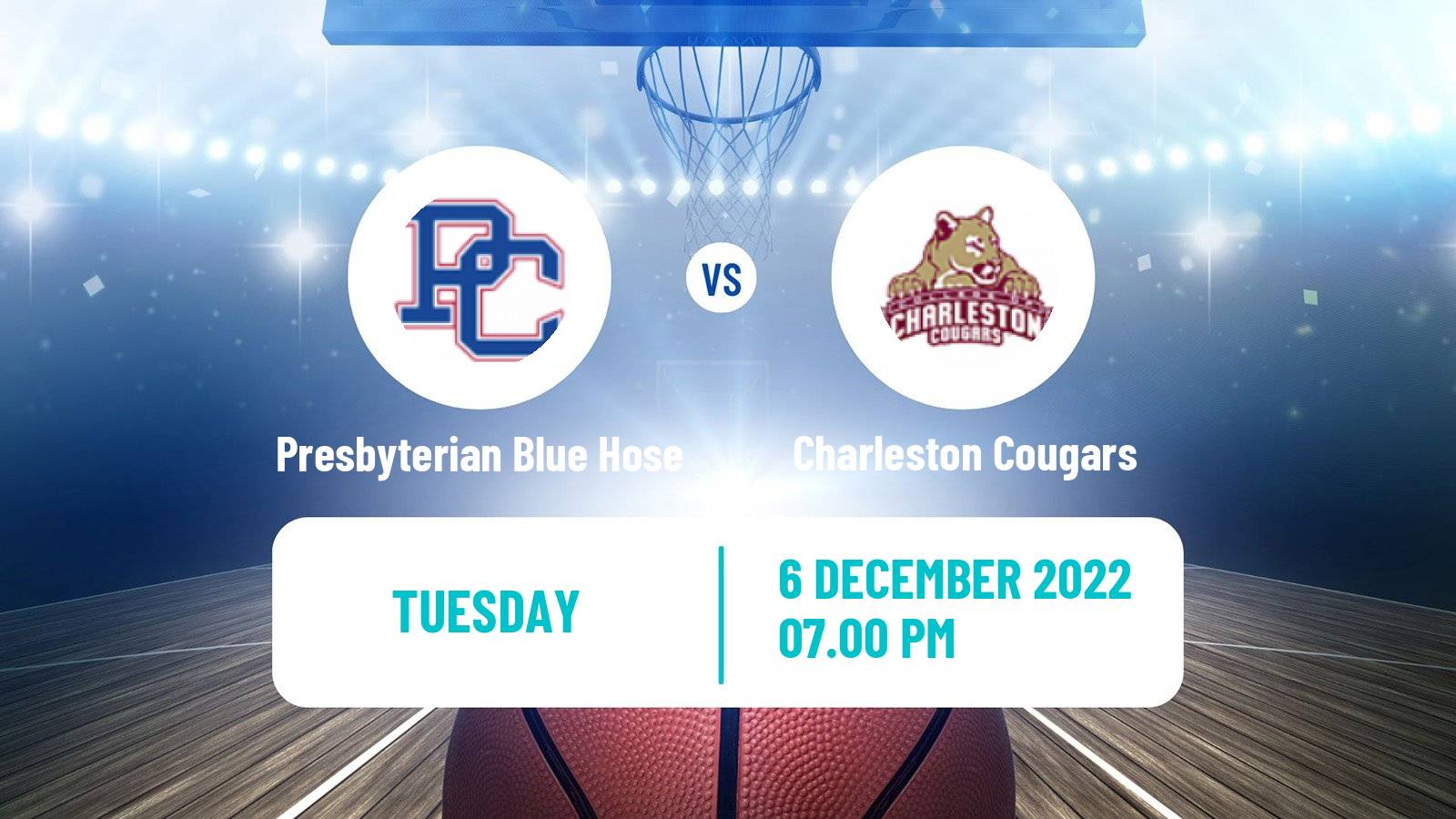 Basketball NCAA College Basketball Presbyterian Blue Hose - Charleston Cougars