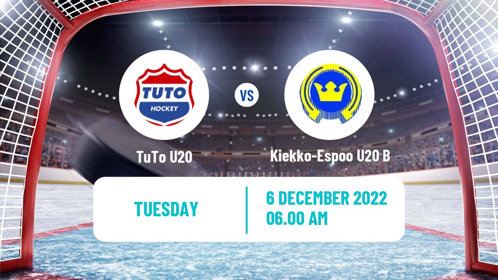 Hockey Finnish SM-sarja U20 TuTo U20 - Kiekko-Espoo U20 B