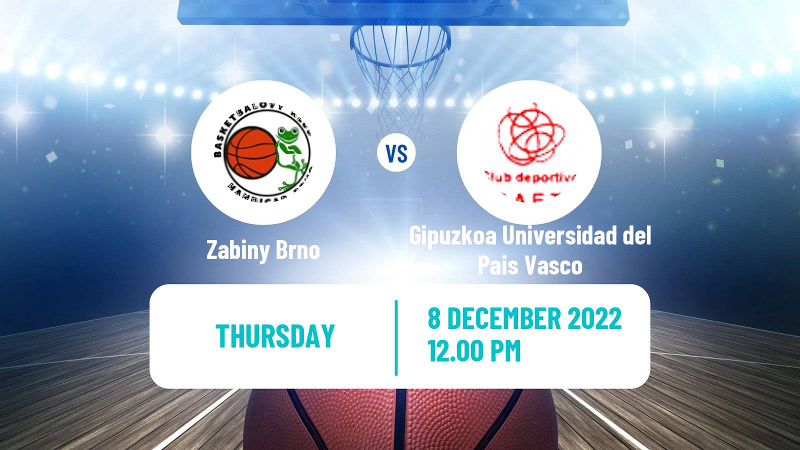 Basketball Eurocup Women Zabiny Brno - Gipuzkoa Universidad del Pais Vasco