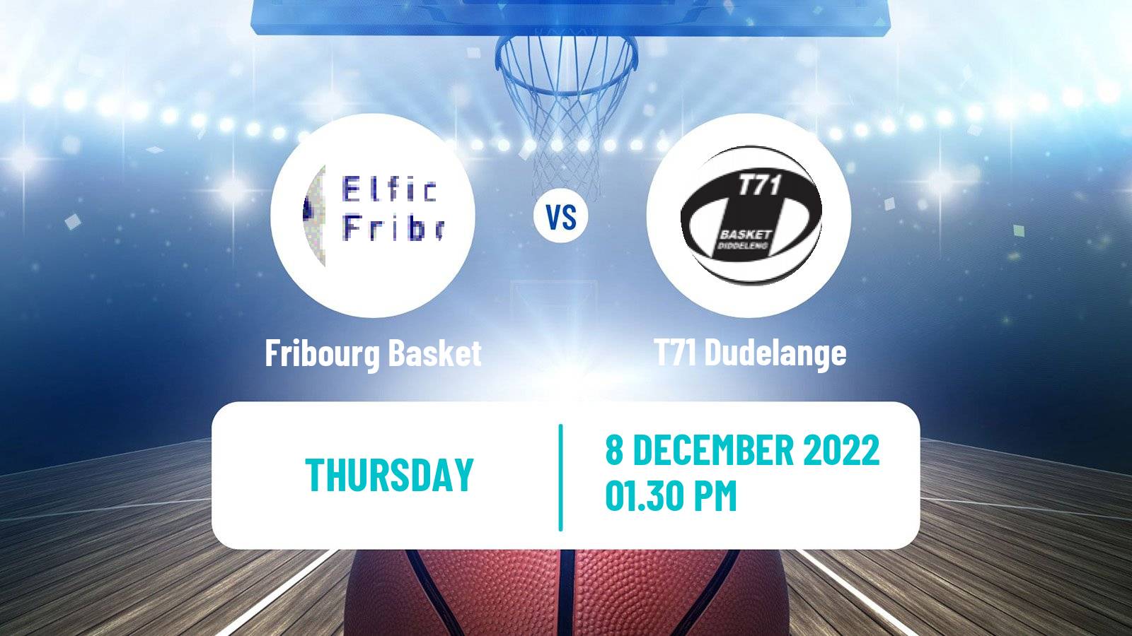 Basketball Eurocup Women Fribourg Basket - T71 Dudelange