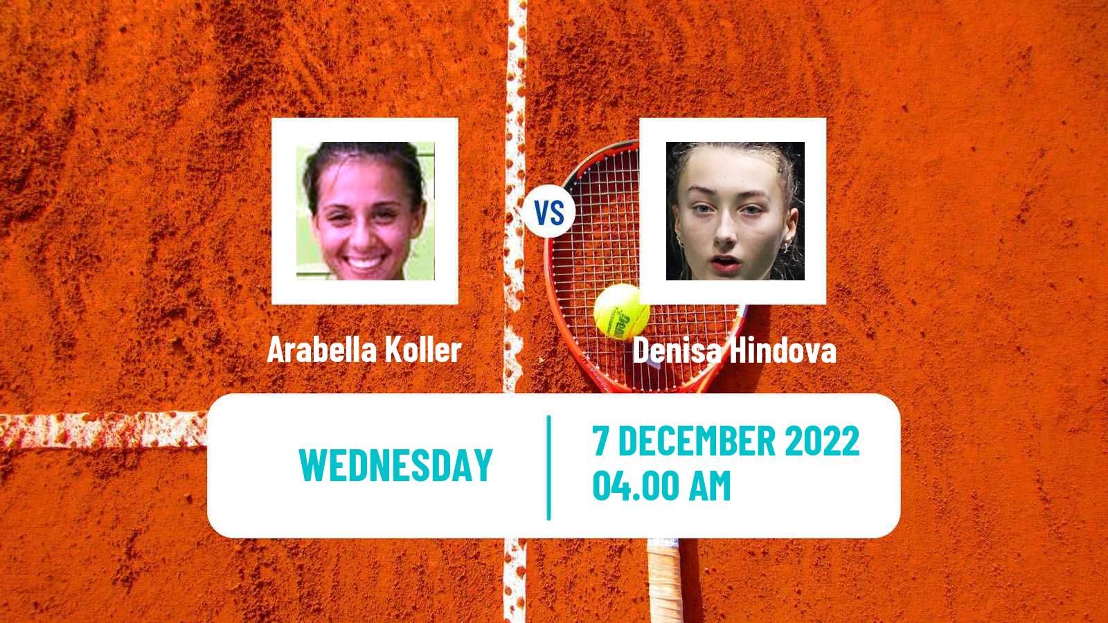 Tennis ITF Tournaments Arabella Koller - Denisa Hindova