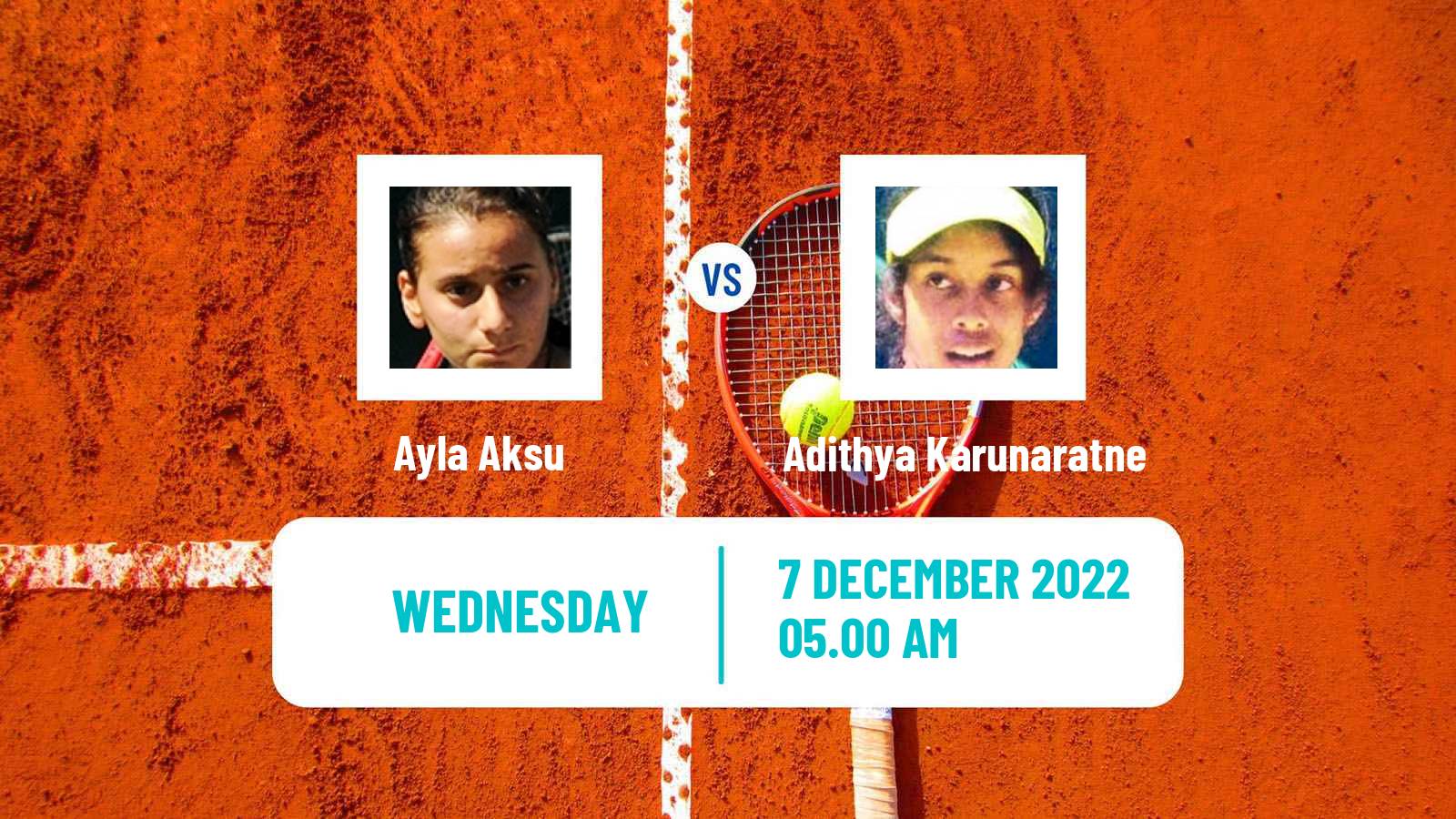 Tennis ITF Tournaments Ayla Aksu - Adithya Karunaratne