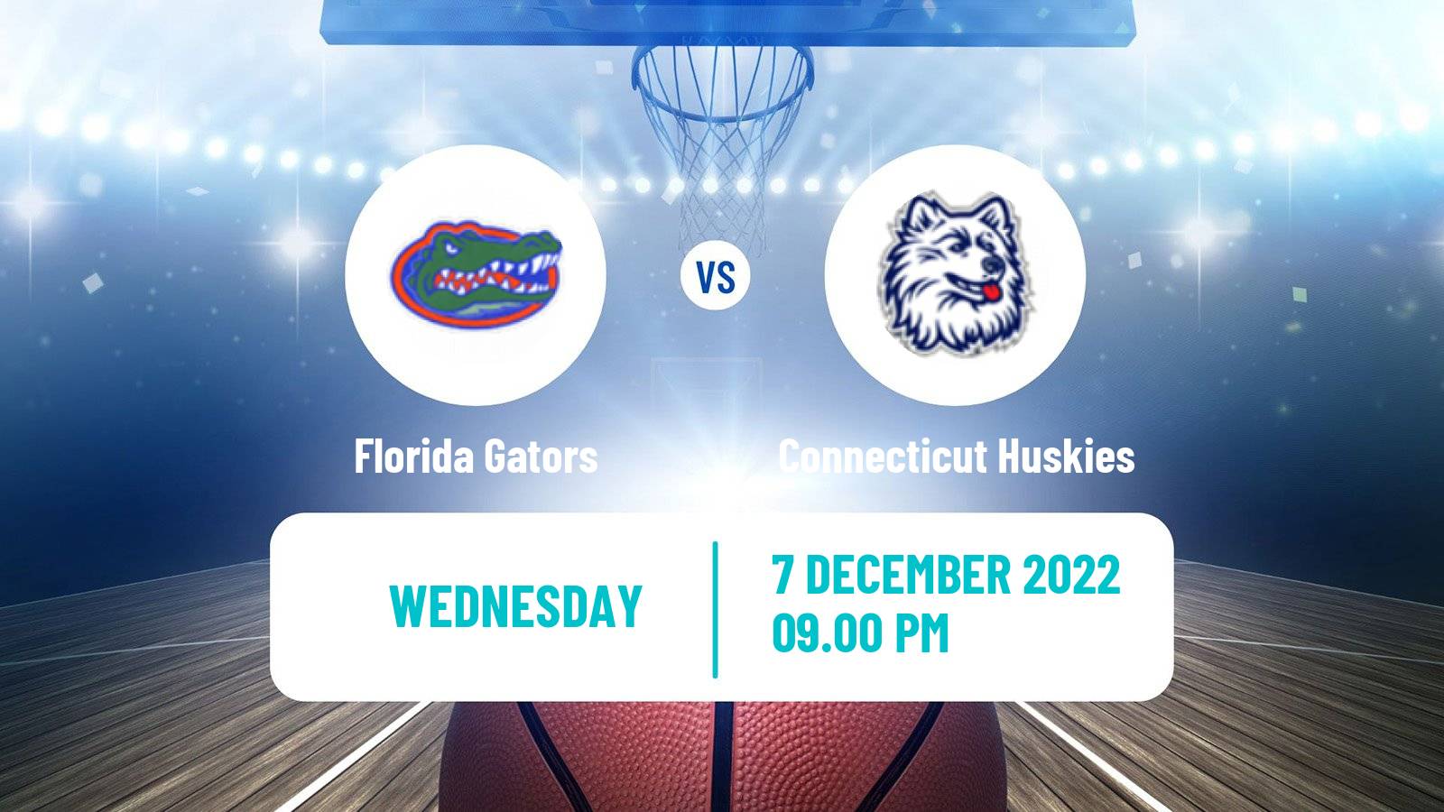 Basketball NCAA College Basketball Florida Gators - Connecticut Huskies