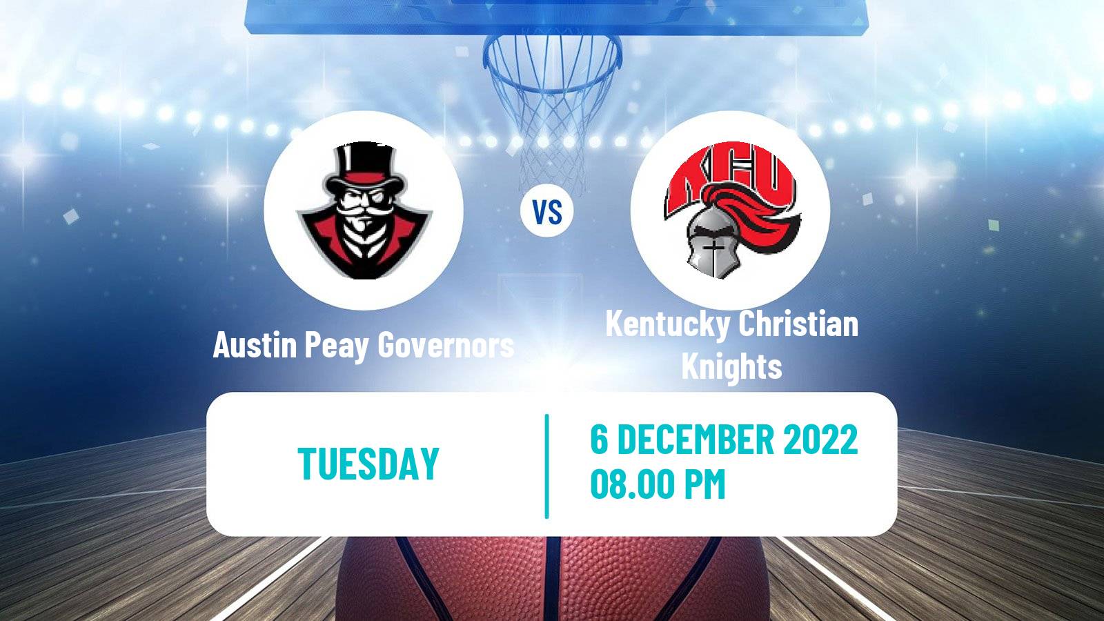 Basketball NCAA College Basketball Austin Peay Governors - Kentucky Christian Knights