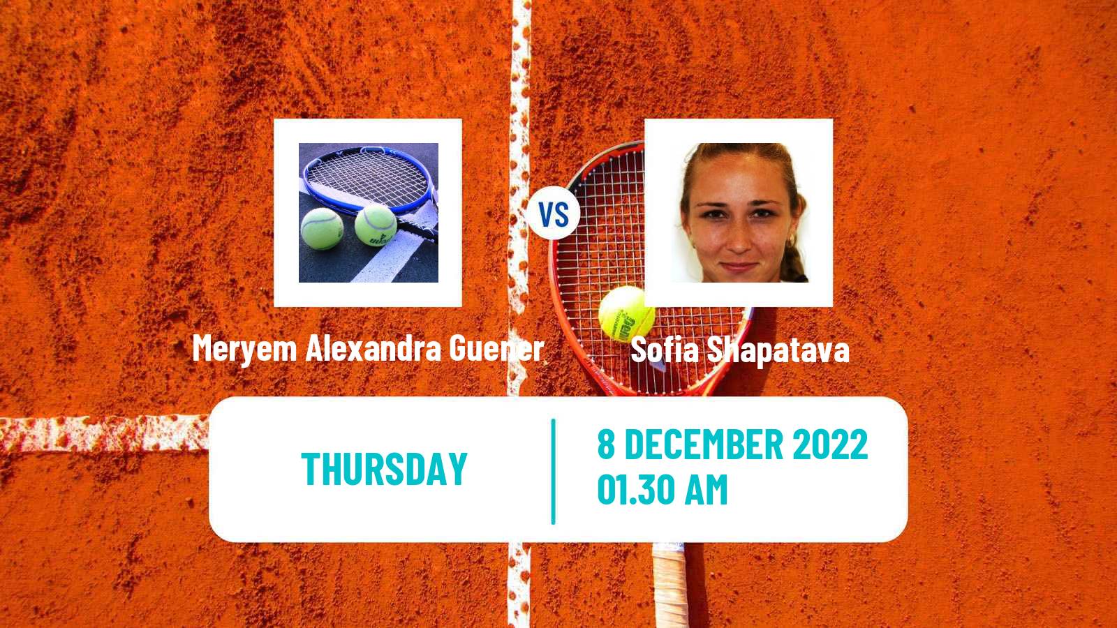 Tennis ITF Tournaments Meryem Alexandra Guener - Sofia Shapatava