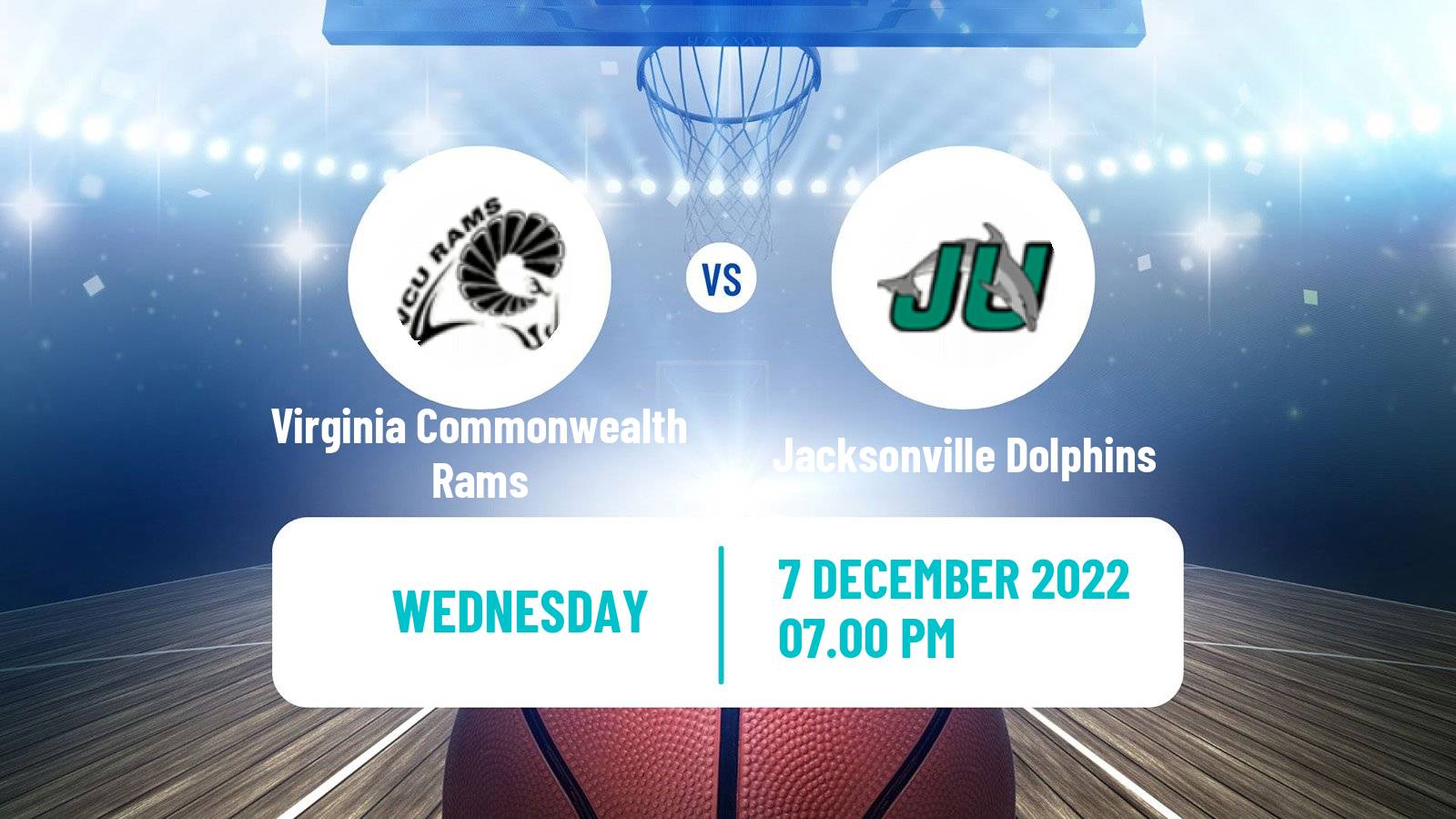 Basketball NCAA College Basketball Virginia Commonwealth Rams - Jacksonville Dolphins