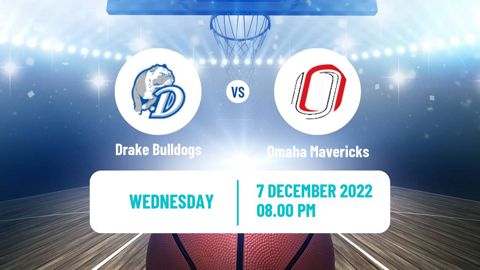 Basketball NCAA College Basketball Drake Bulldogs - Omaha Mavericks