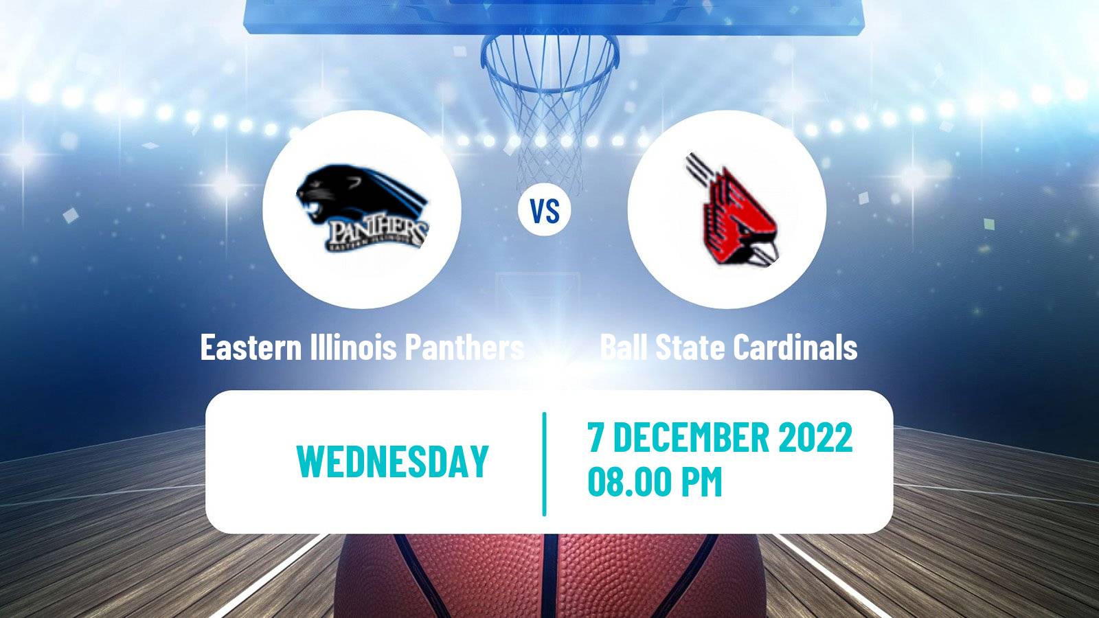 Basketball NCAA College Basketball Eastern Illinois Panthers - Ball State Cardinals