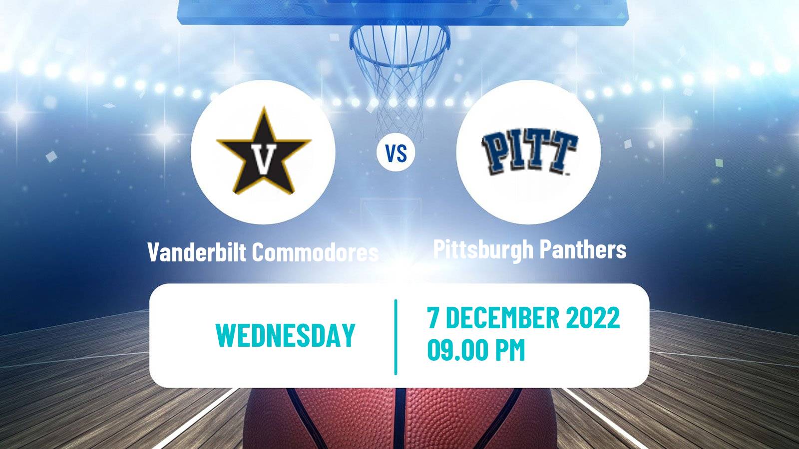 Basketball NCAA College Basketball Vanderbilt Commodores - Pittsburgh Panthers