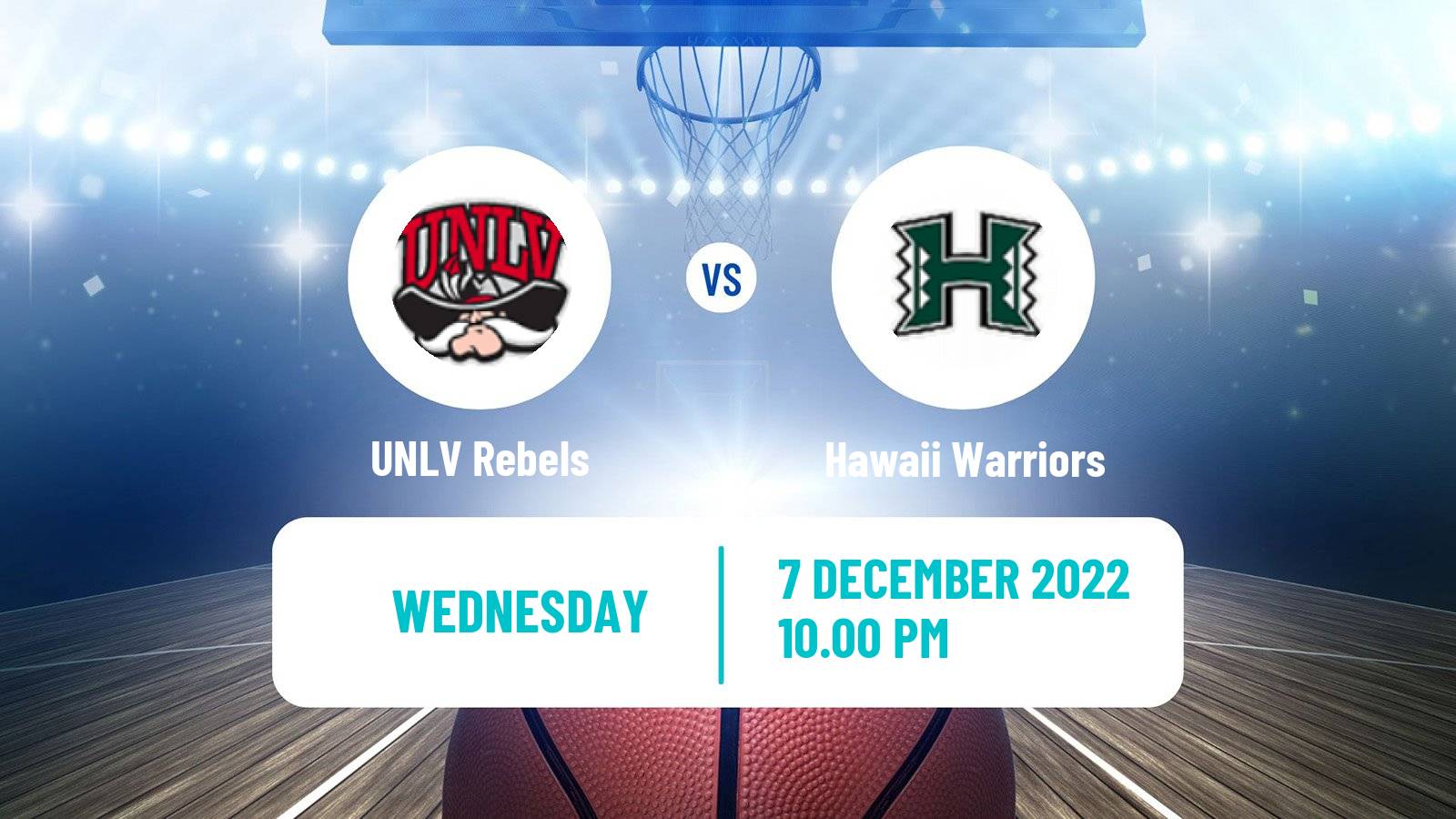 Basketball NCAA College Basketball UNLV Rebels - Hawaii Warriors