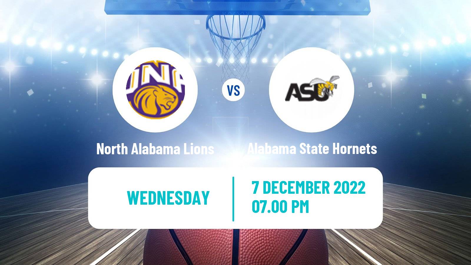 Basketball NCAA College Basketball North Alabama Lions - Alabama State Hornets