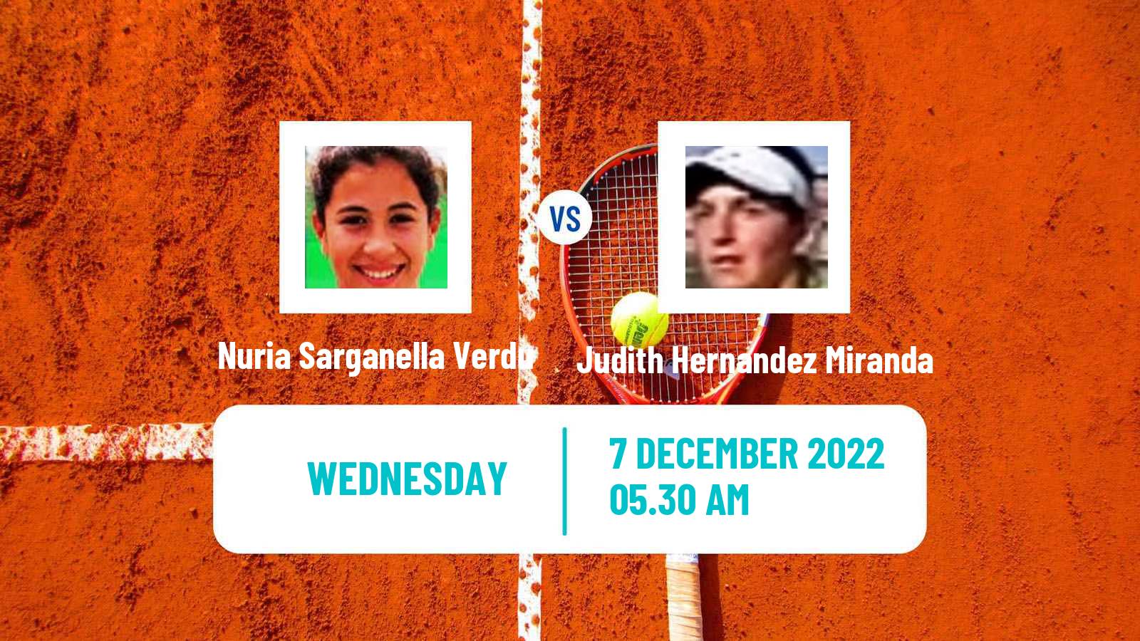Tennis ITF Tournaments Nuria Sarganella Verdu - Judith Hernandez Miranda