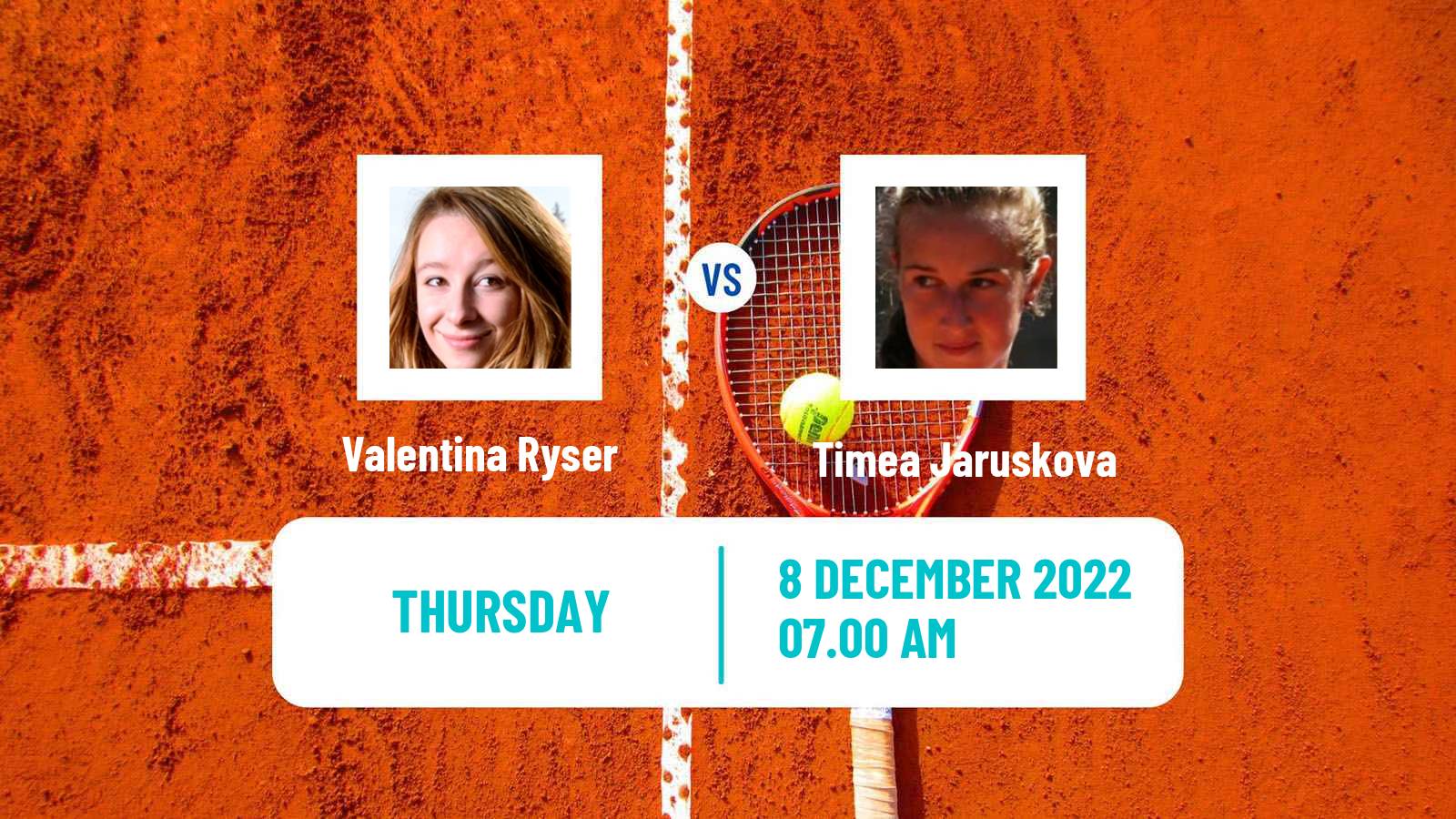 Tennis ITF Tournaments Valentina Ryser - Timea Jaruskova