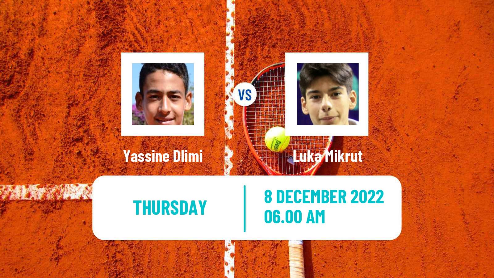 Tennis ITF Tournaments Yassine Dlimi - Luka Mikrut