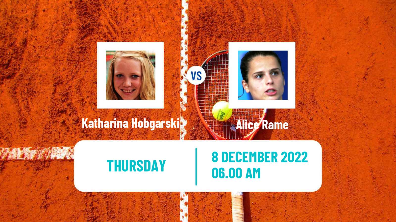 Tennis ITF Tournaments Katharina Hobgarski - Alice Rame