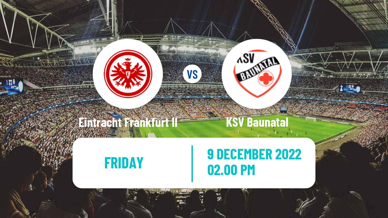 Soccer German Oberliga Hessen Eintracht Frankfurt II - Baunatal