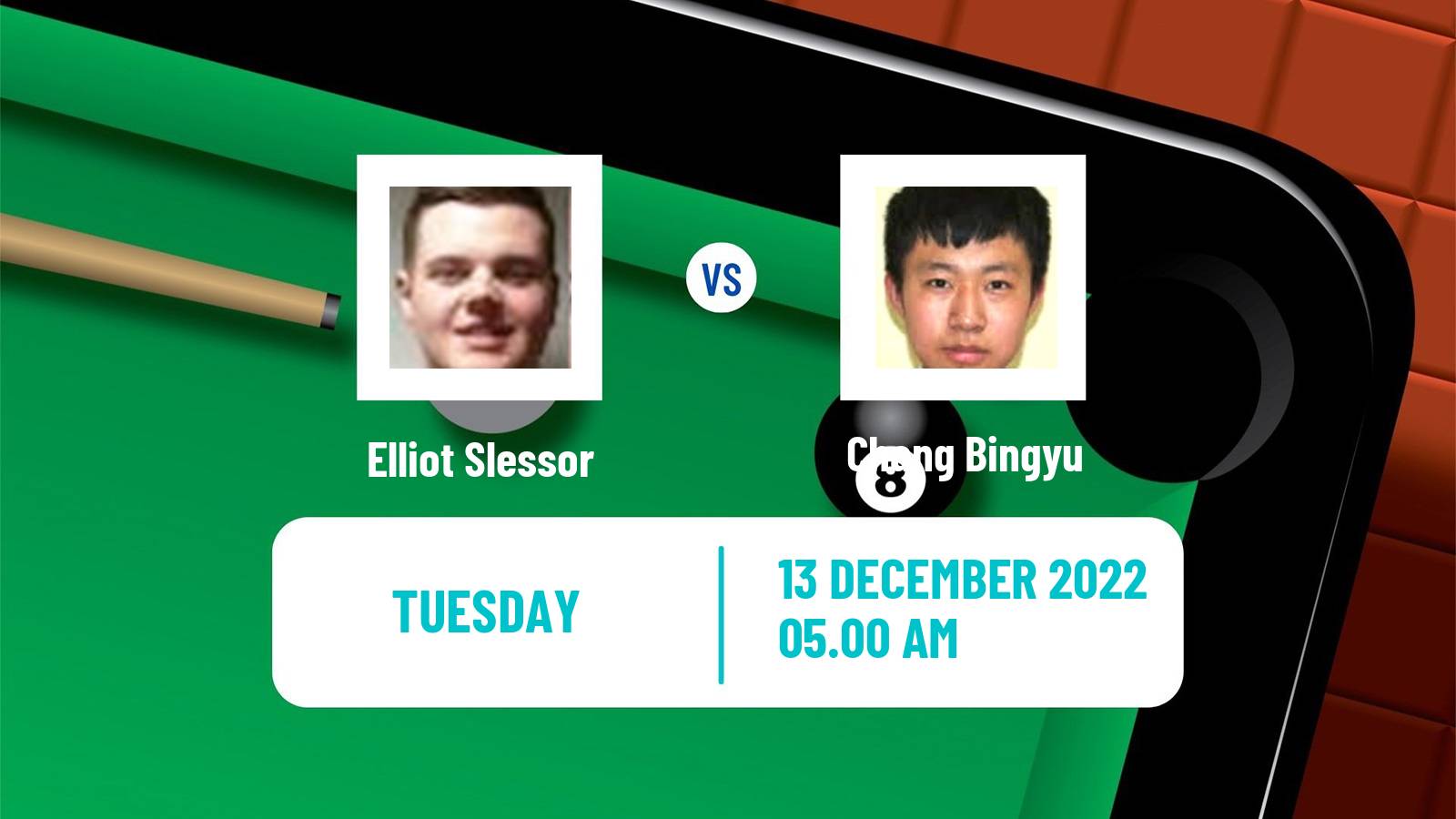 Snooker Snooker Elliot Slessor - Chang Bingyu