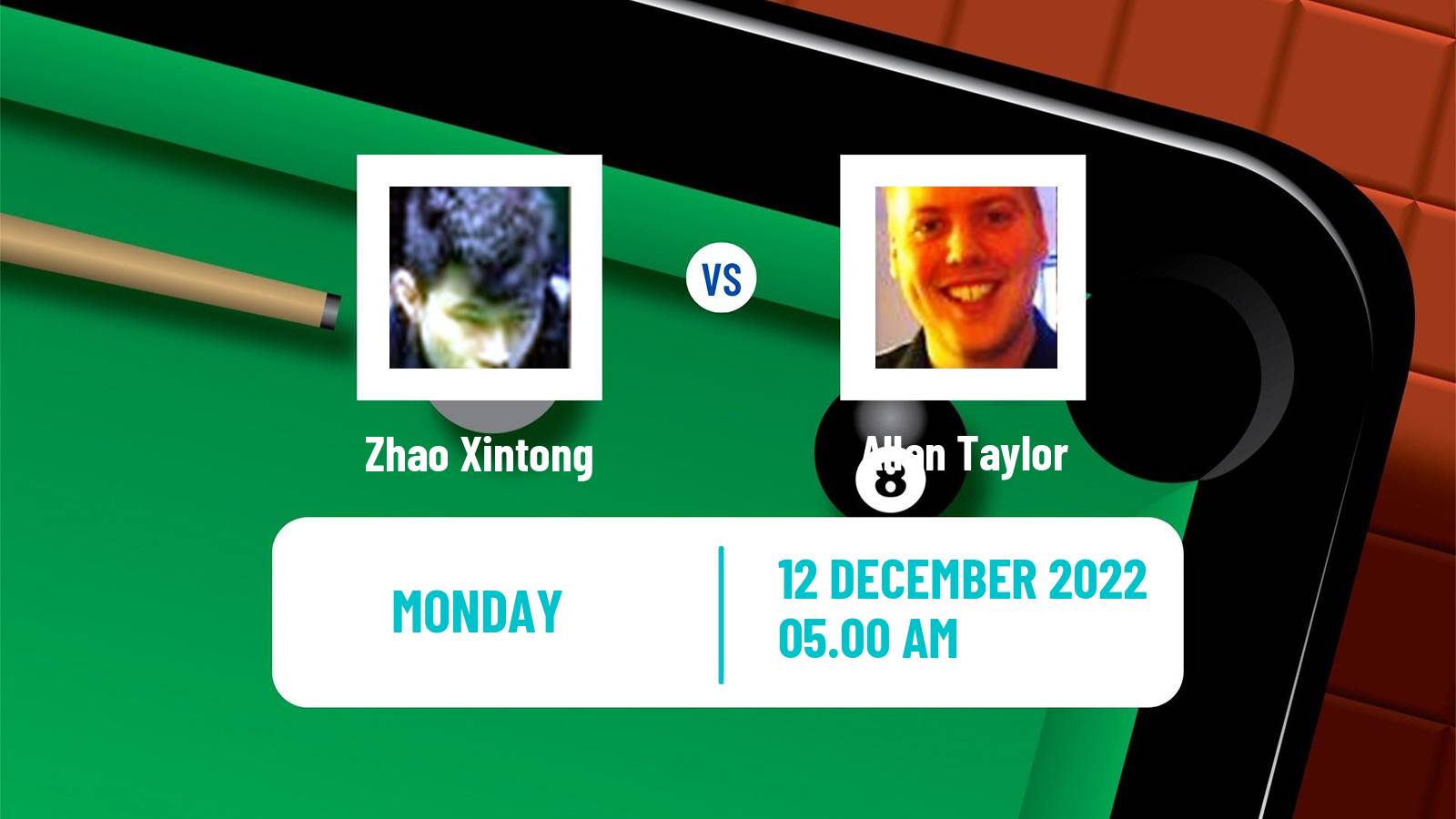Snooker Snooker Zhao Xintong - Allan Taylor