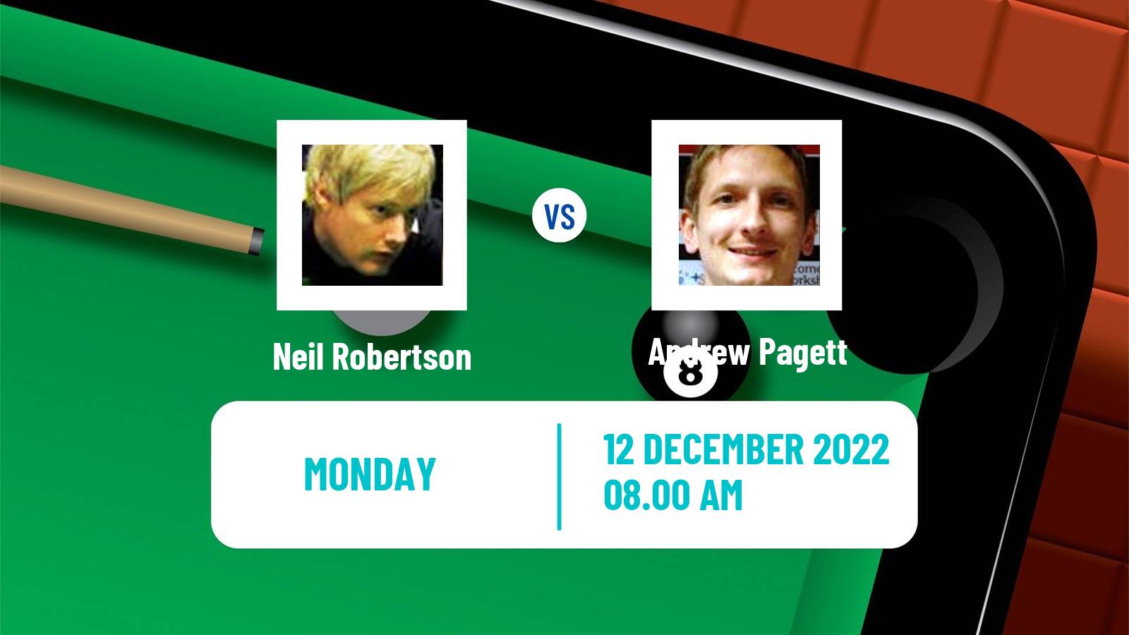 Snooker Snooker Neil Robertson - Andrew Pagett