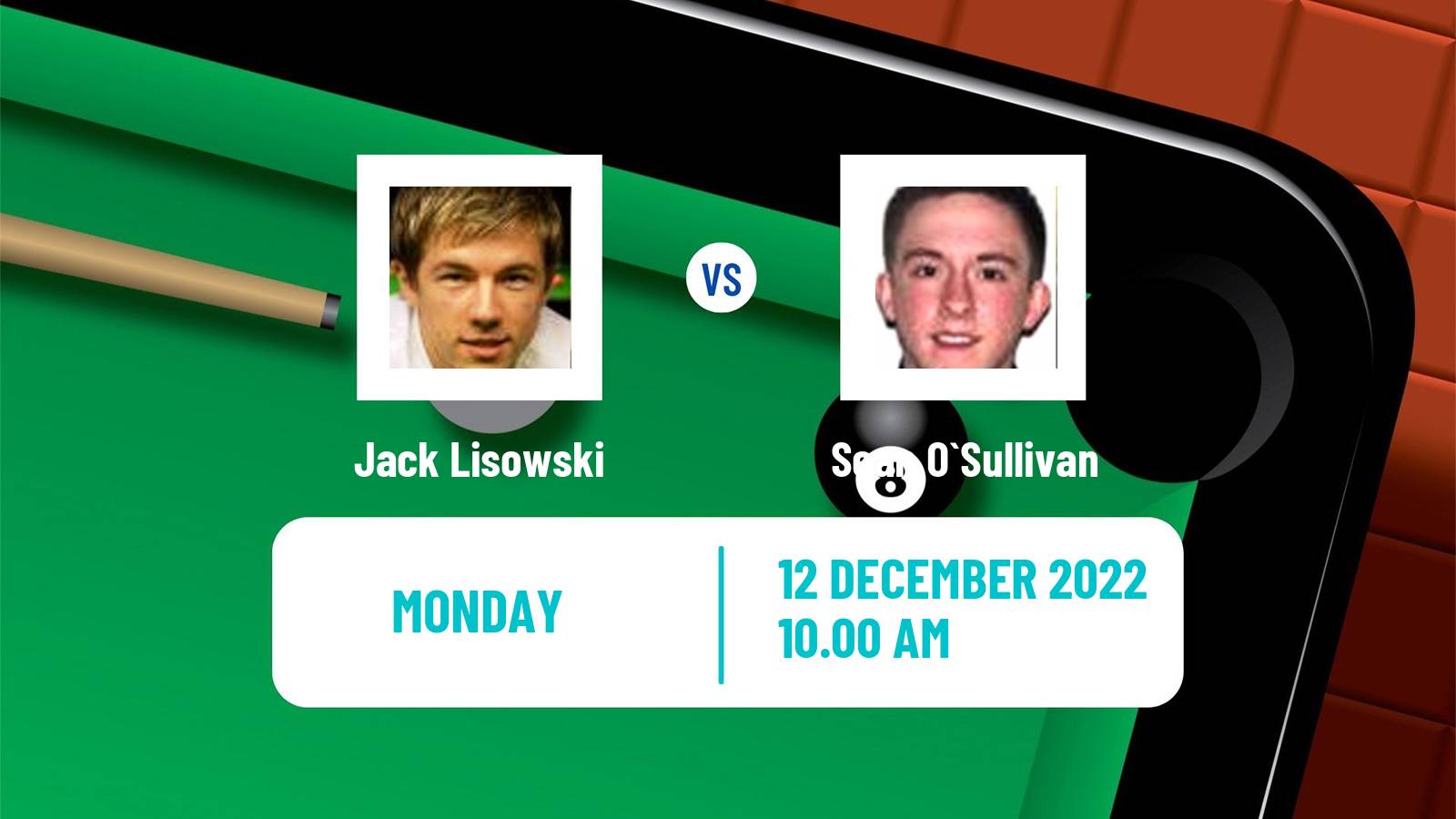 Snooker Snooker Jack Lisowski - Sean O`Sullivan