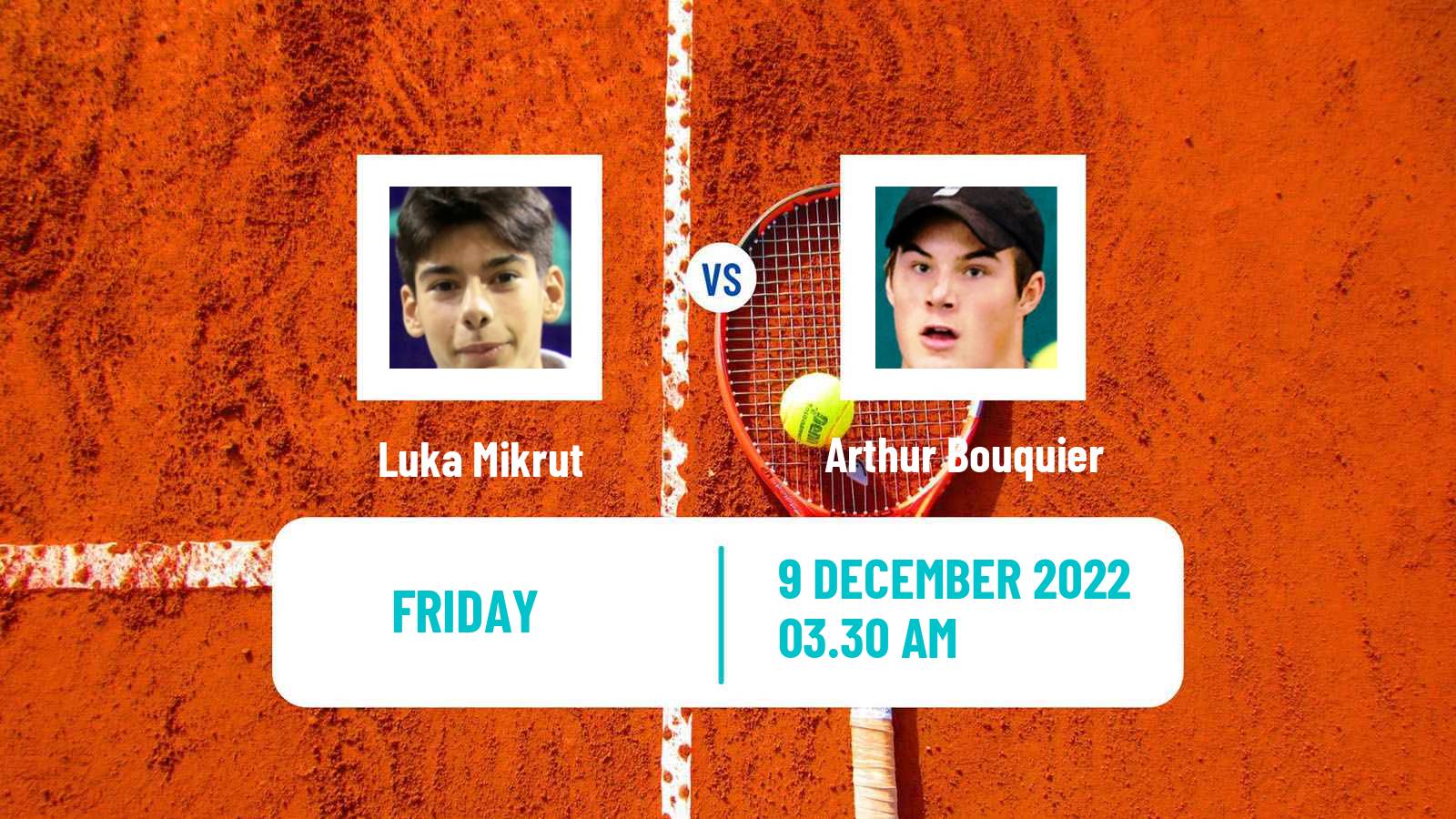 Tennis ITF Tournaments Luka Mikrut - Arthur Bouquier