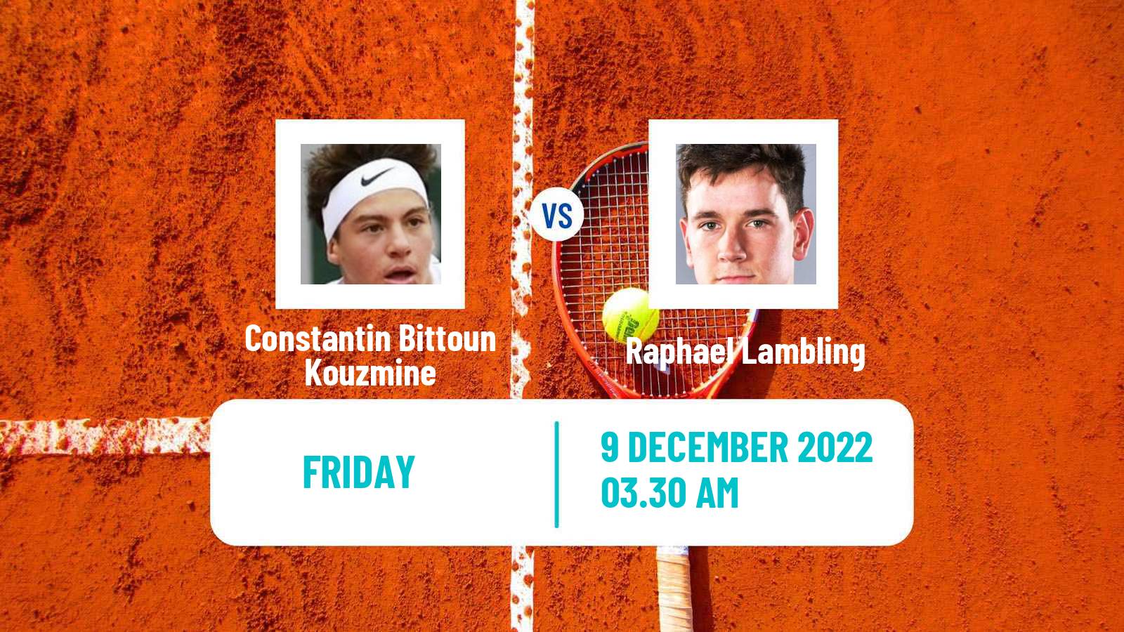 Tennis ITF Tournaments Constantin Bittoun Kouzmine - Raphael Lambling