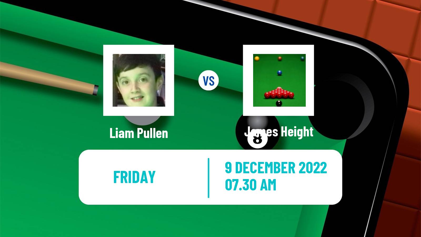 Snooker Snooker Liam Pullen - James Height
