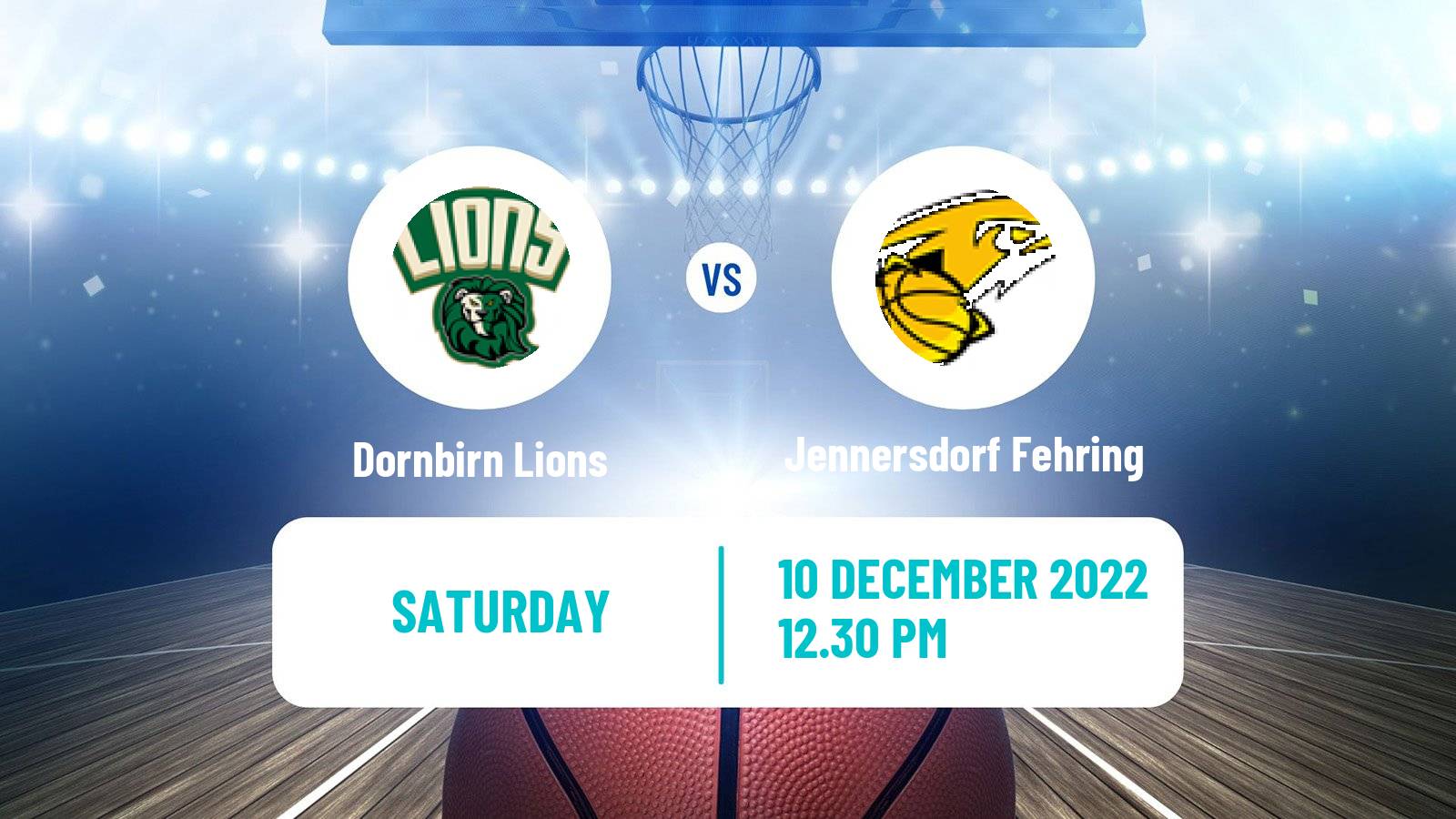 Basketball Austrian Zweite Liga Basketball Dornbirn Lions - Jennersdorf Fehring
