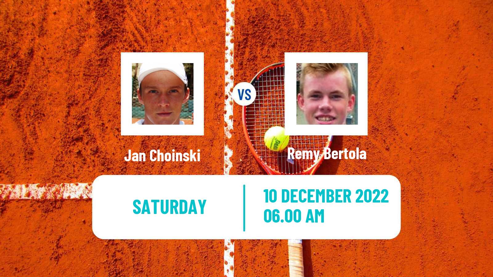 Tennis ITF Tournaments Jan Choinski - Remy Bertola