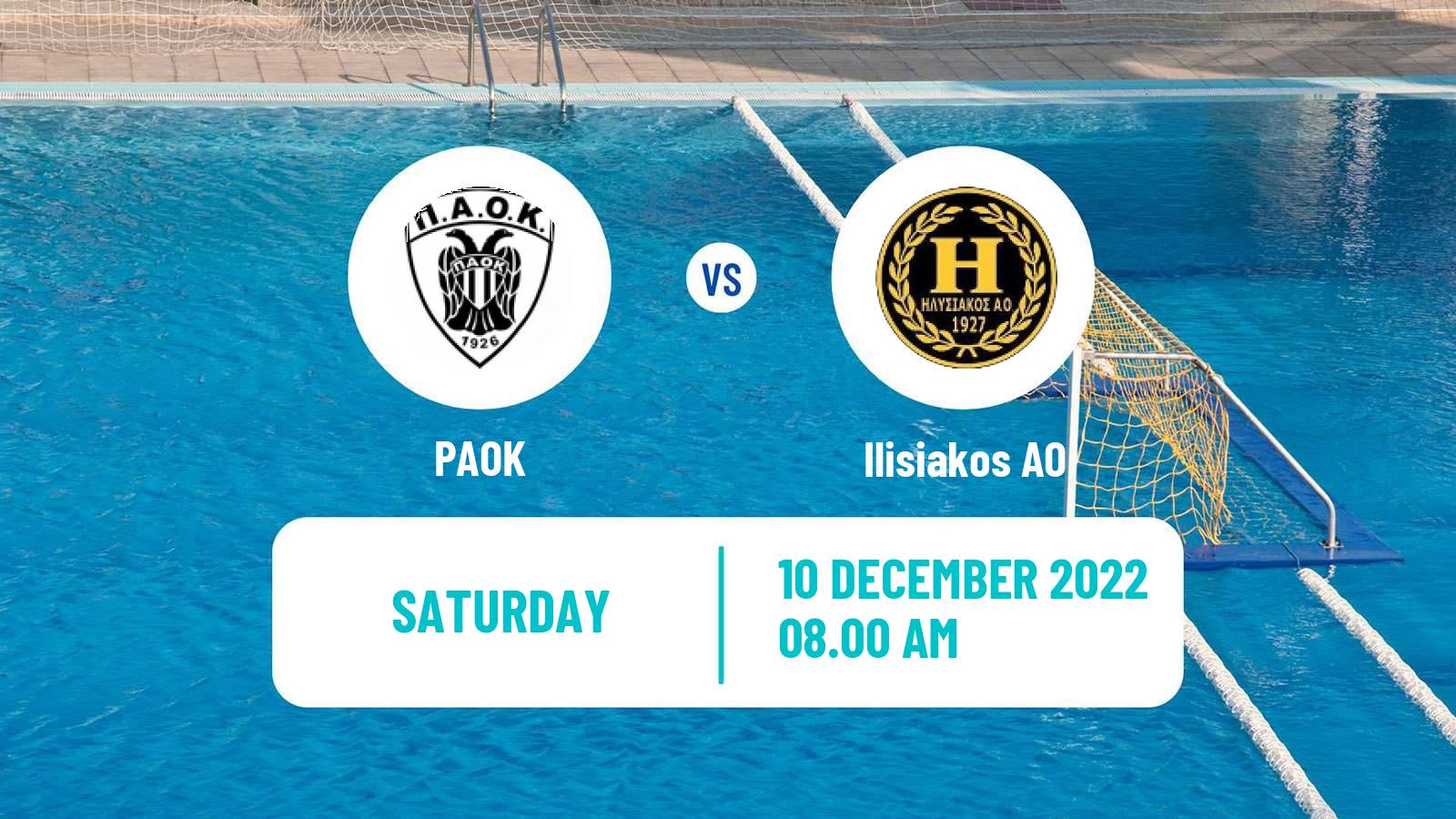 Water polo Greek A1 Water Polo PAOK - Ilisiakos