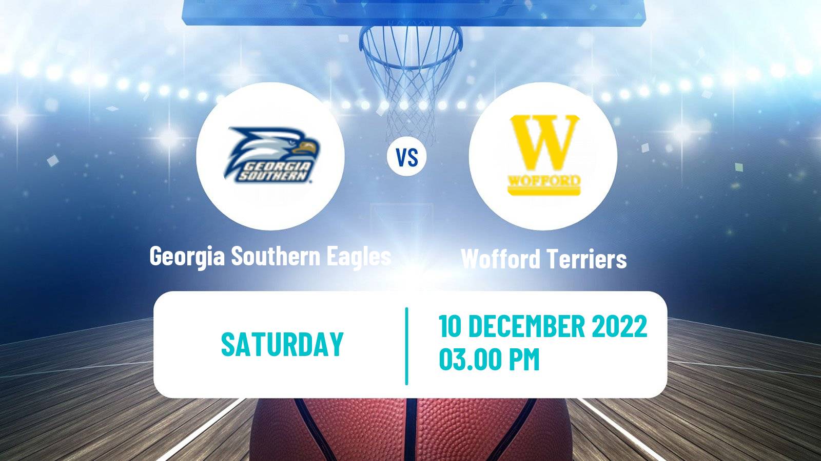 Basketball NCAA College Basketball Georgia Southern Eagles - Wofford Terriers