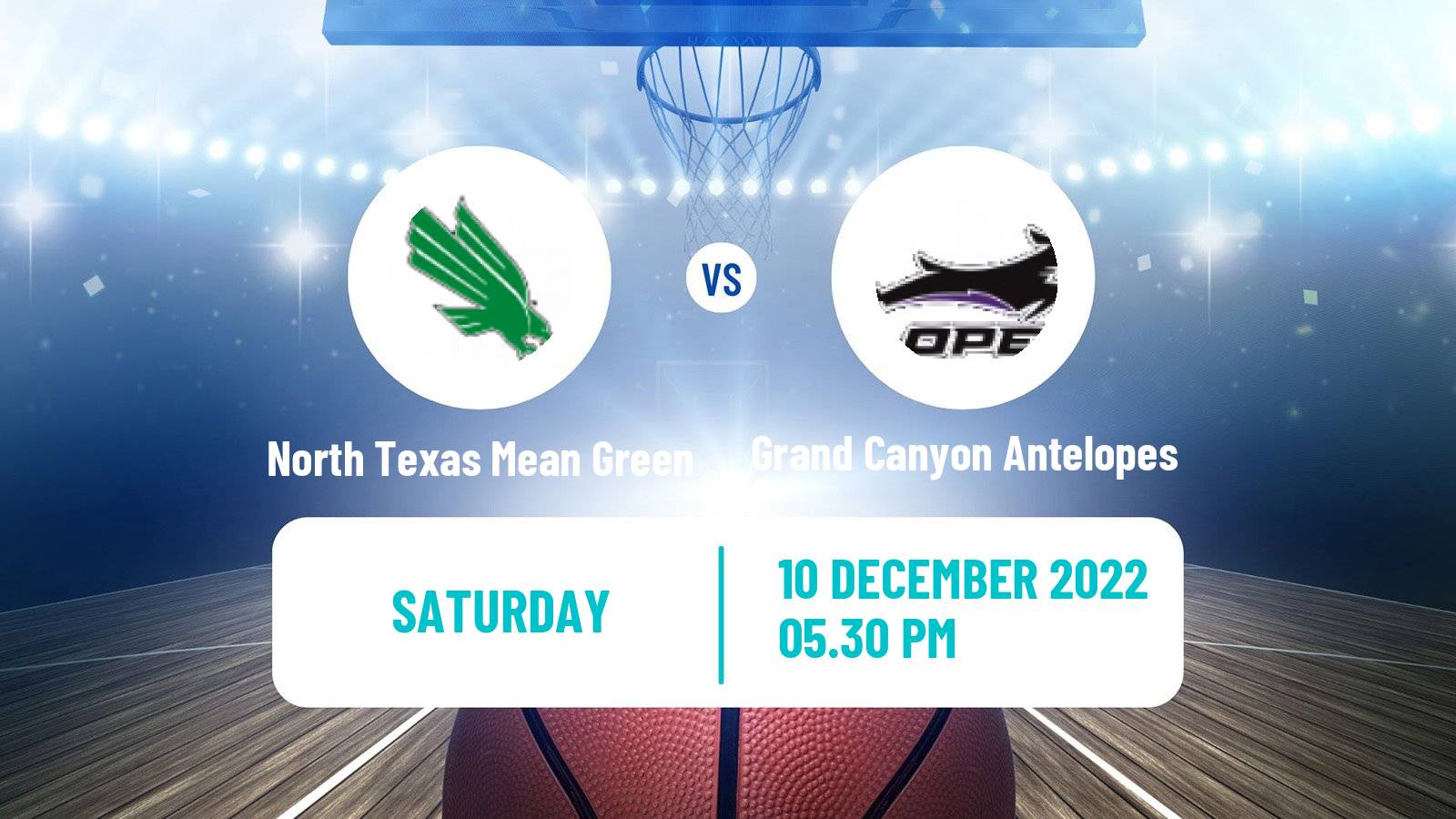 Basketball NCAA College Basketball North Texas Mean Green - Grand Canyon Antelopes