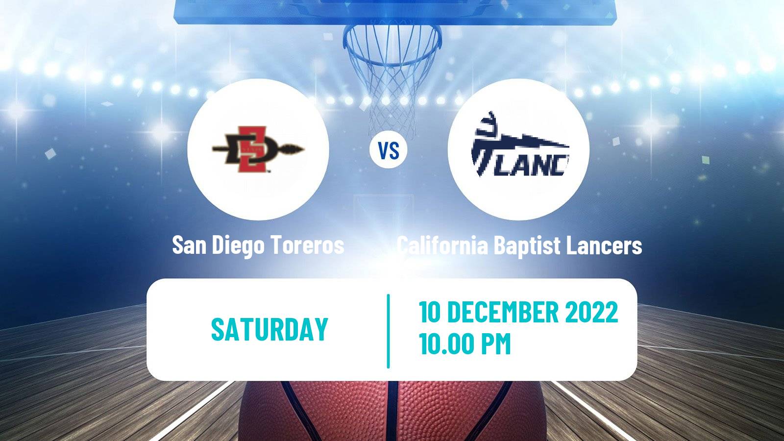 Basketball NCAA College Basketball San Diego Toreros - California Baptist Lancers