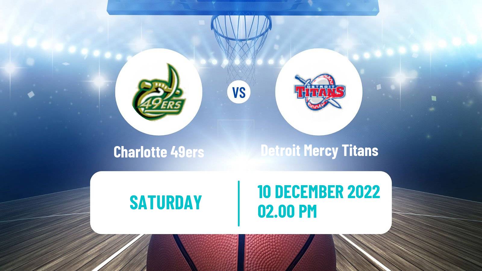 Basketball NCAA College Basketball Charlotte 49ers - Detroit Mercy Titans