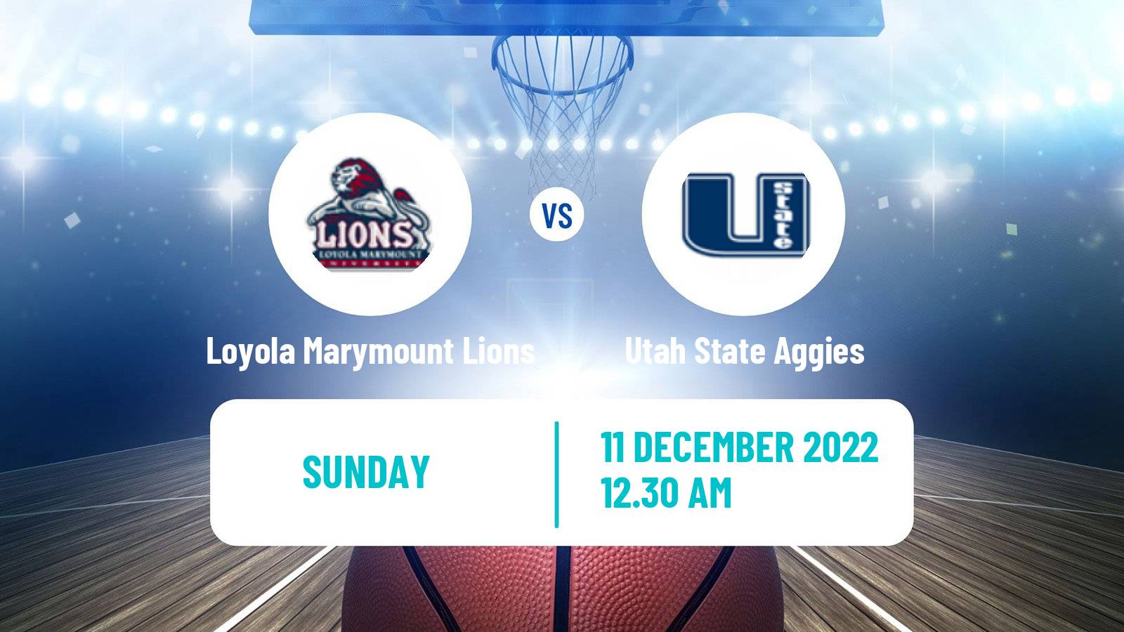 Basketball NCAA College Basketball Loyola Marymount Lions - Utah State Aggies