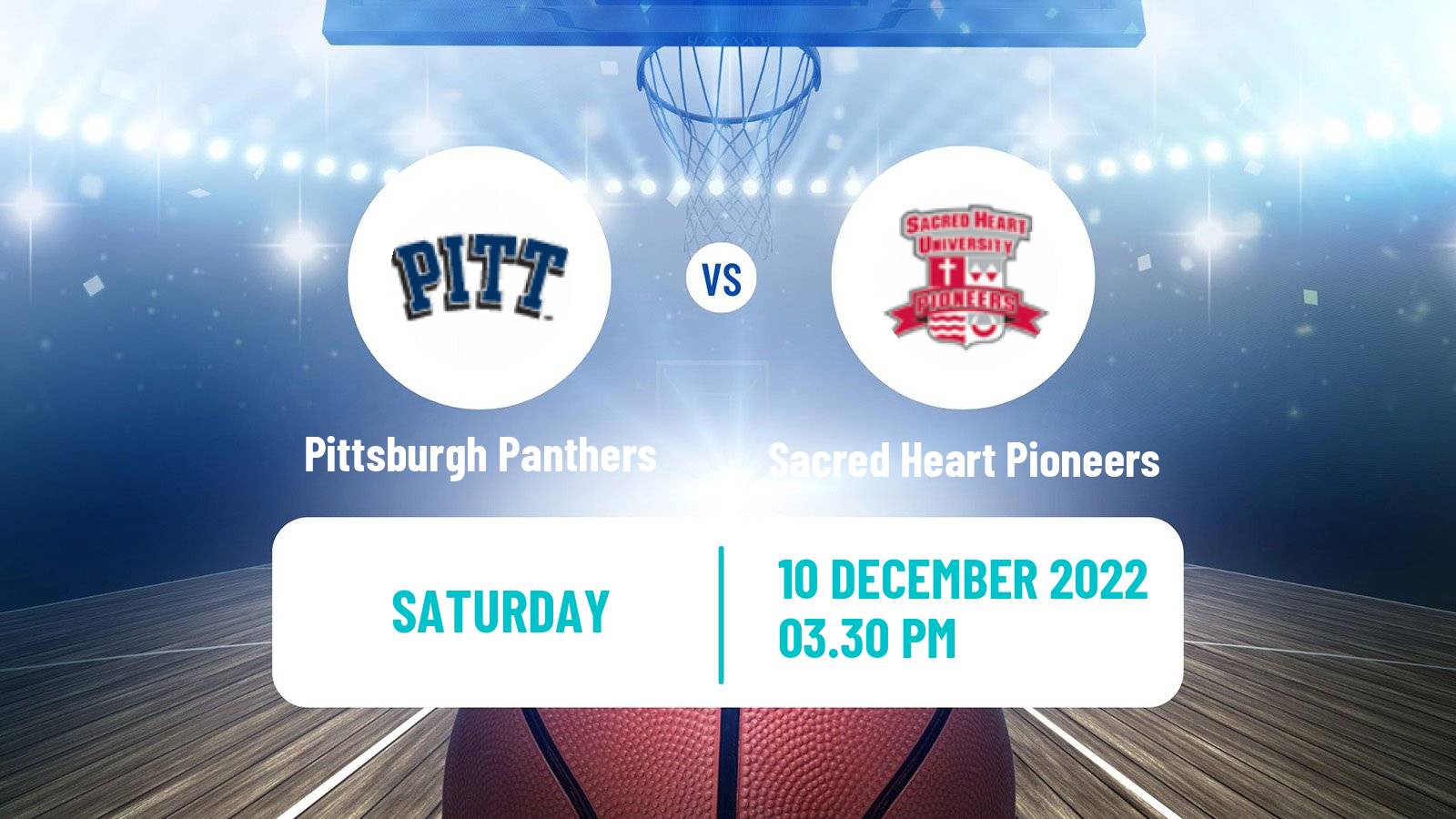 Basketball NCAA College Basketball Pittsburgh Panthers - Sacred Heart Pioneers