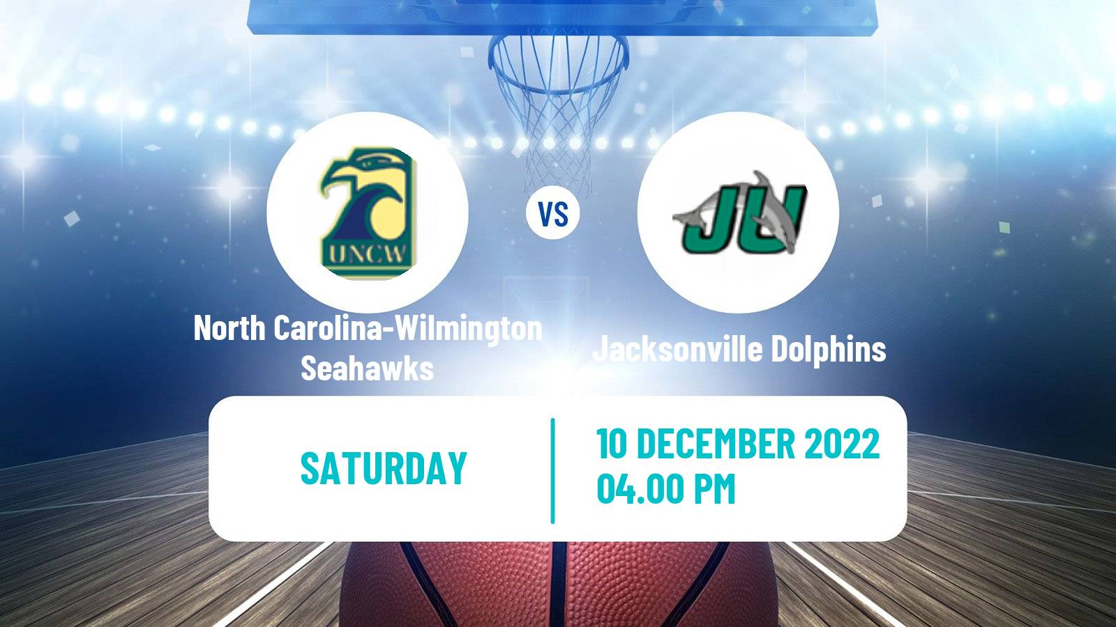 Basketball NCAA College Basketball North Carolina-Wilmington Seahawks - Jacksonville Dolphins